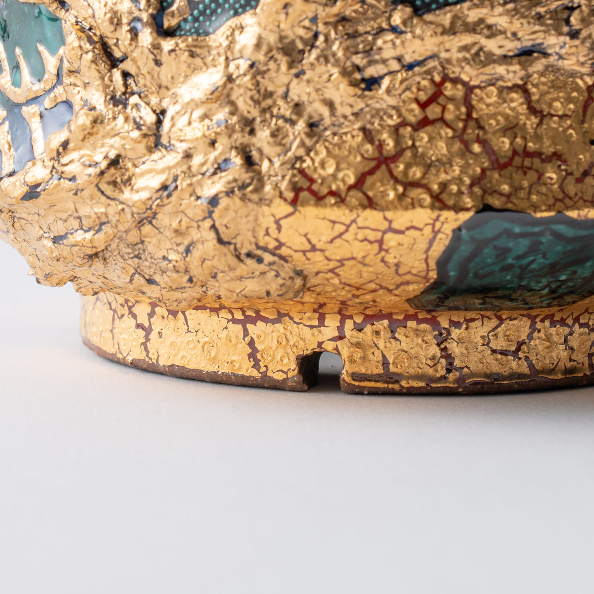 Gold Plum and Seigaiha Flared Plant Pot