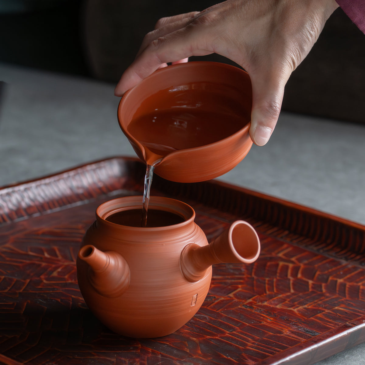 Red Clay Japanese Tea Set