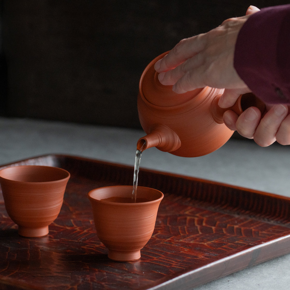 Red Clay Japanese Tea Set