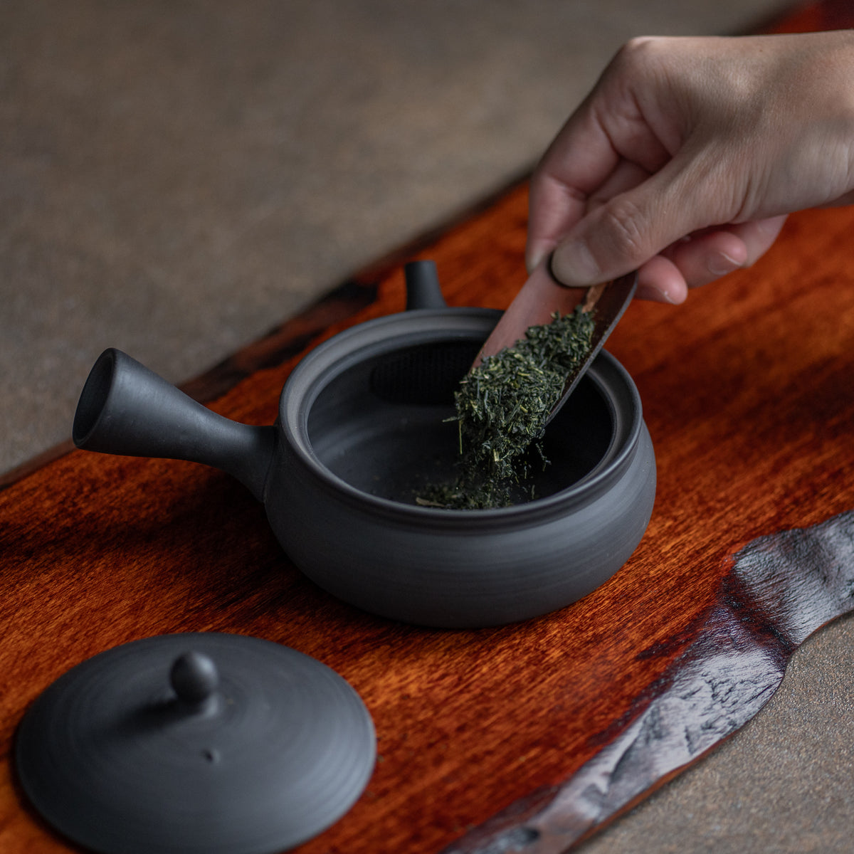 Gyokko Smoky Black Japanese Teapot