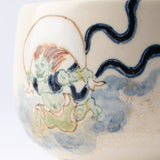 Tosen Kiln Wind God and Thunder God Kiyomizu Ware Katakuchi Sake Carafe