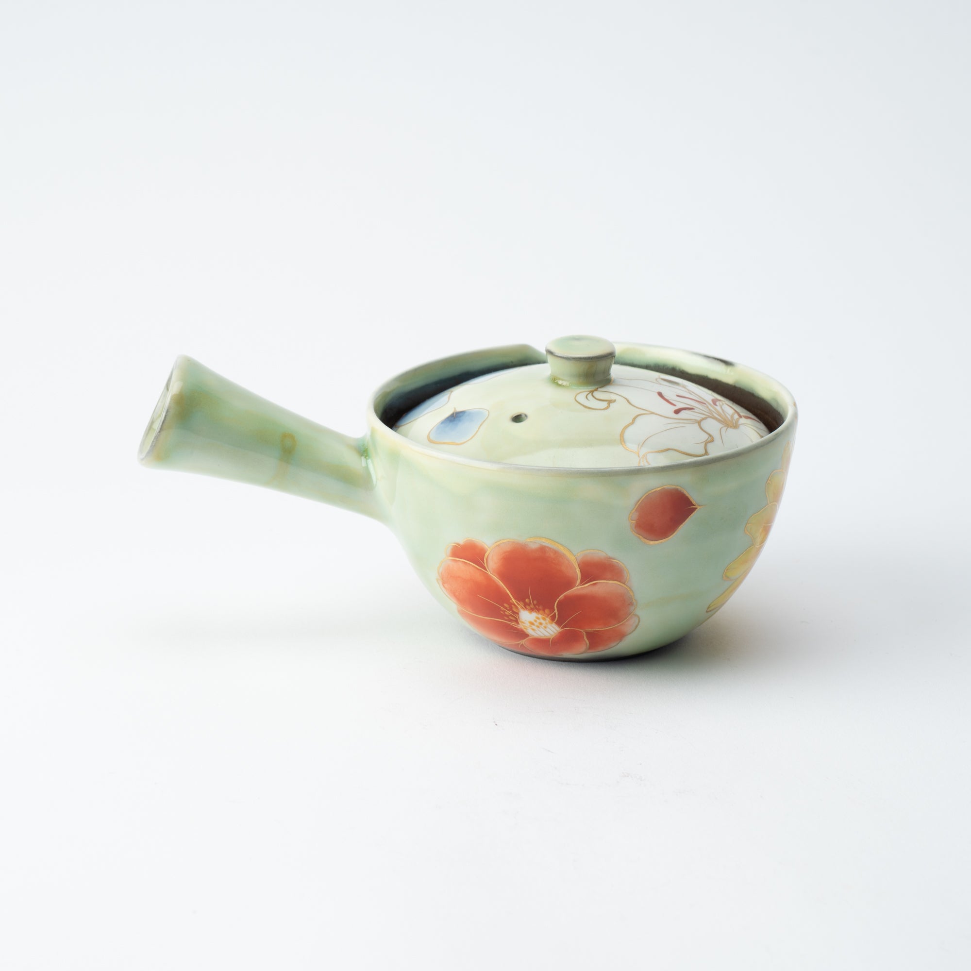 Colorful Floral Japanese Teapot