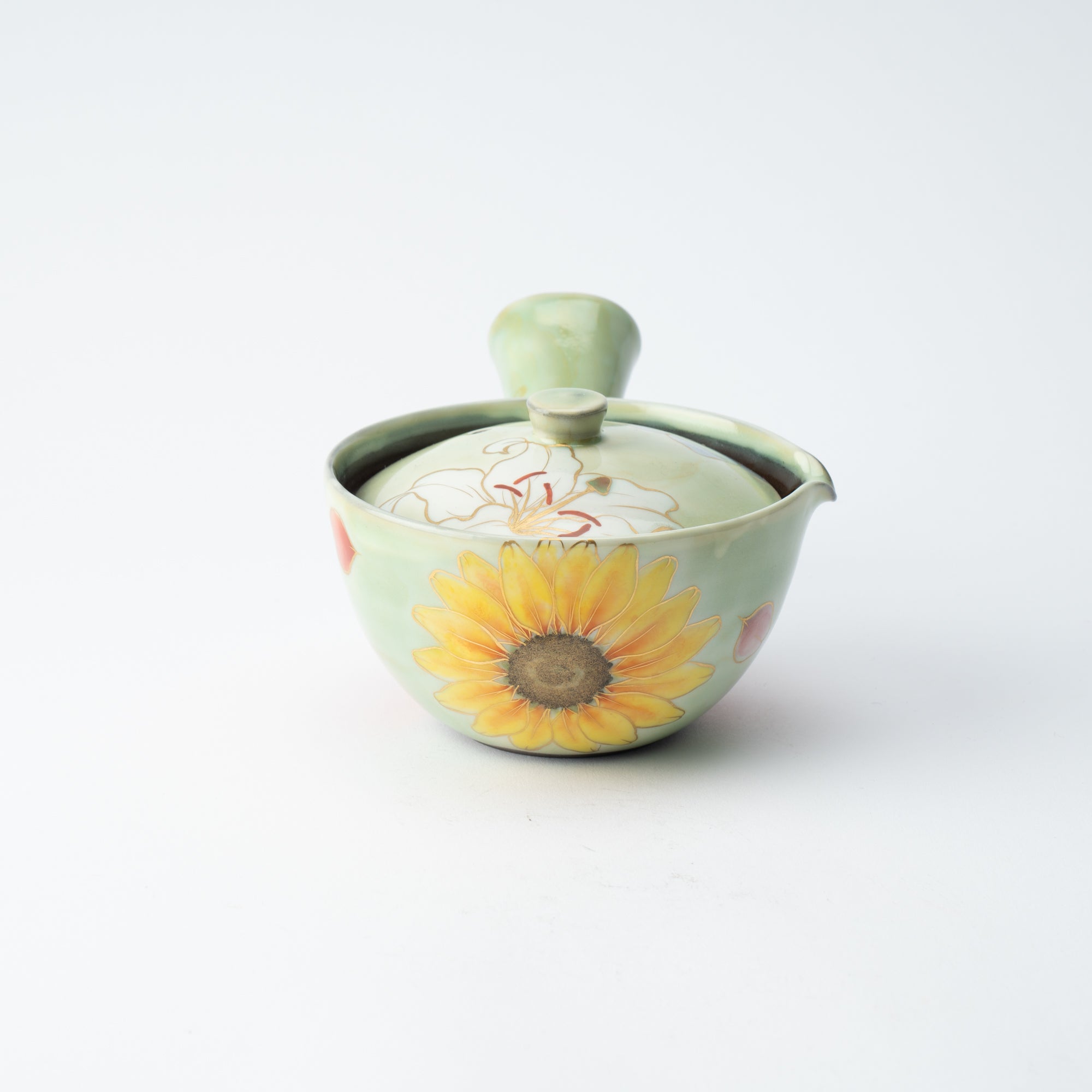 Colorful Floral Japanese Teapot