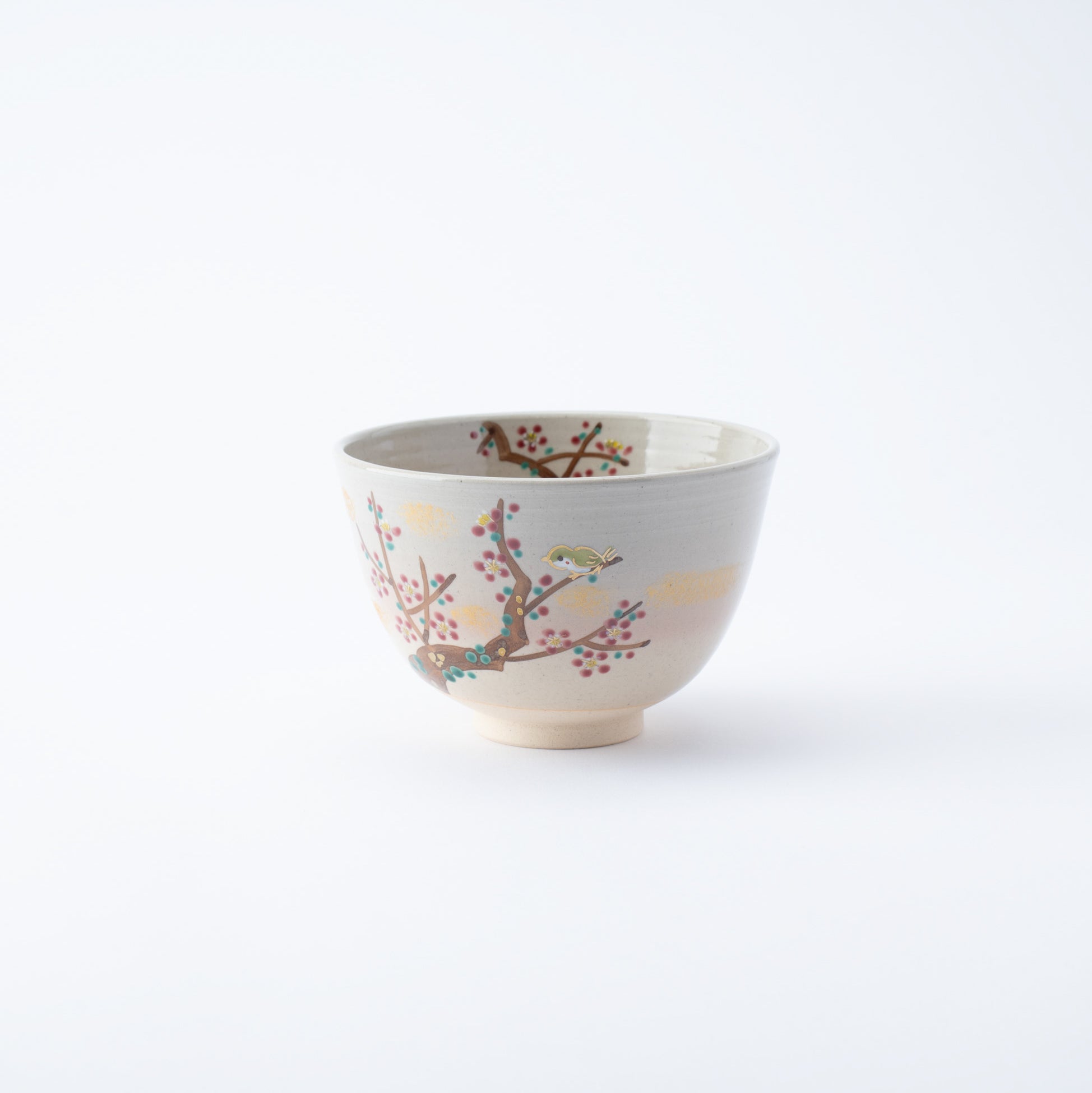 Plum Blossom and Nightingale Matcha Bowl