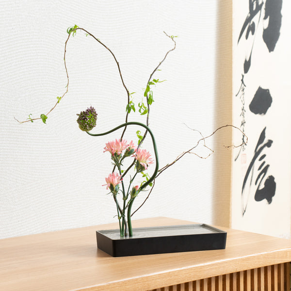 Gingado Aluminum Rectangle Ikebana Flower Vase
