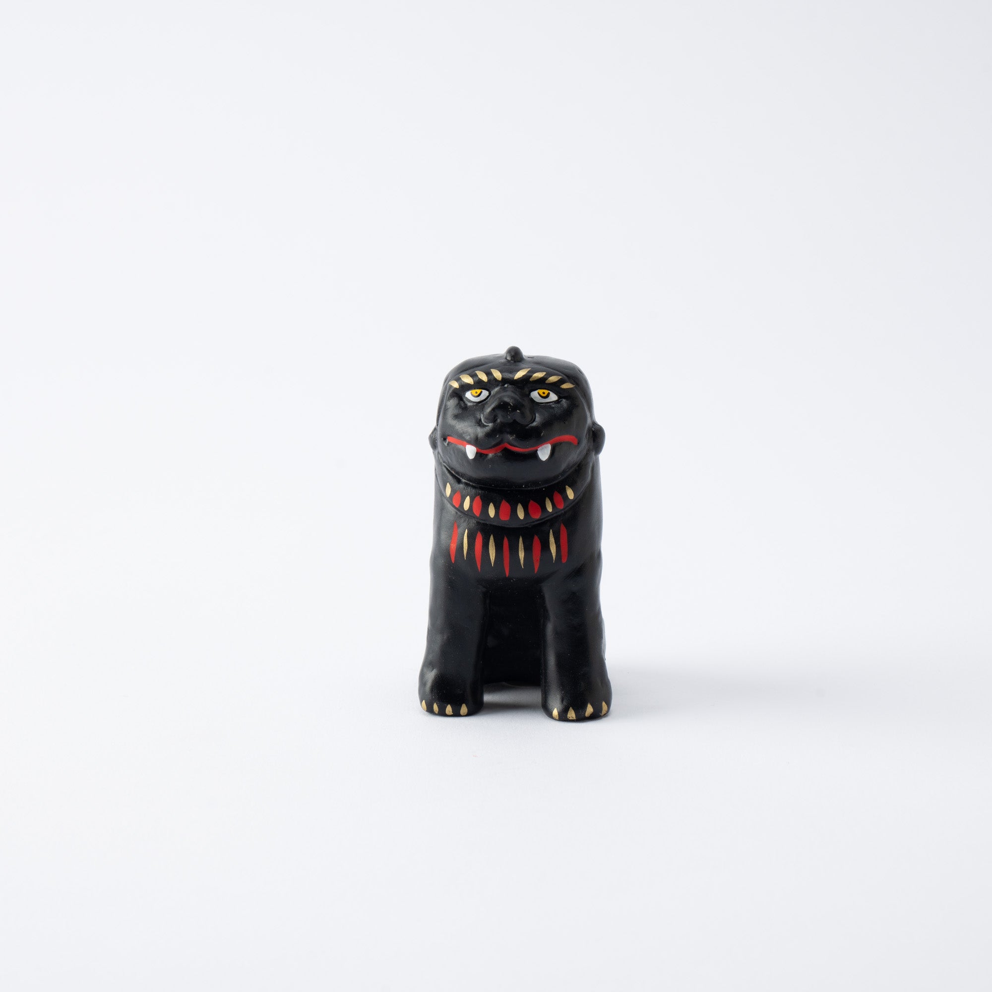 Black Komainu Ungyo Figurine