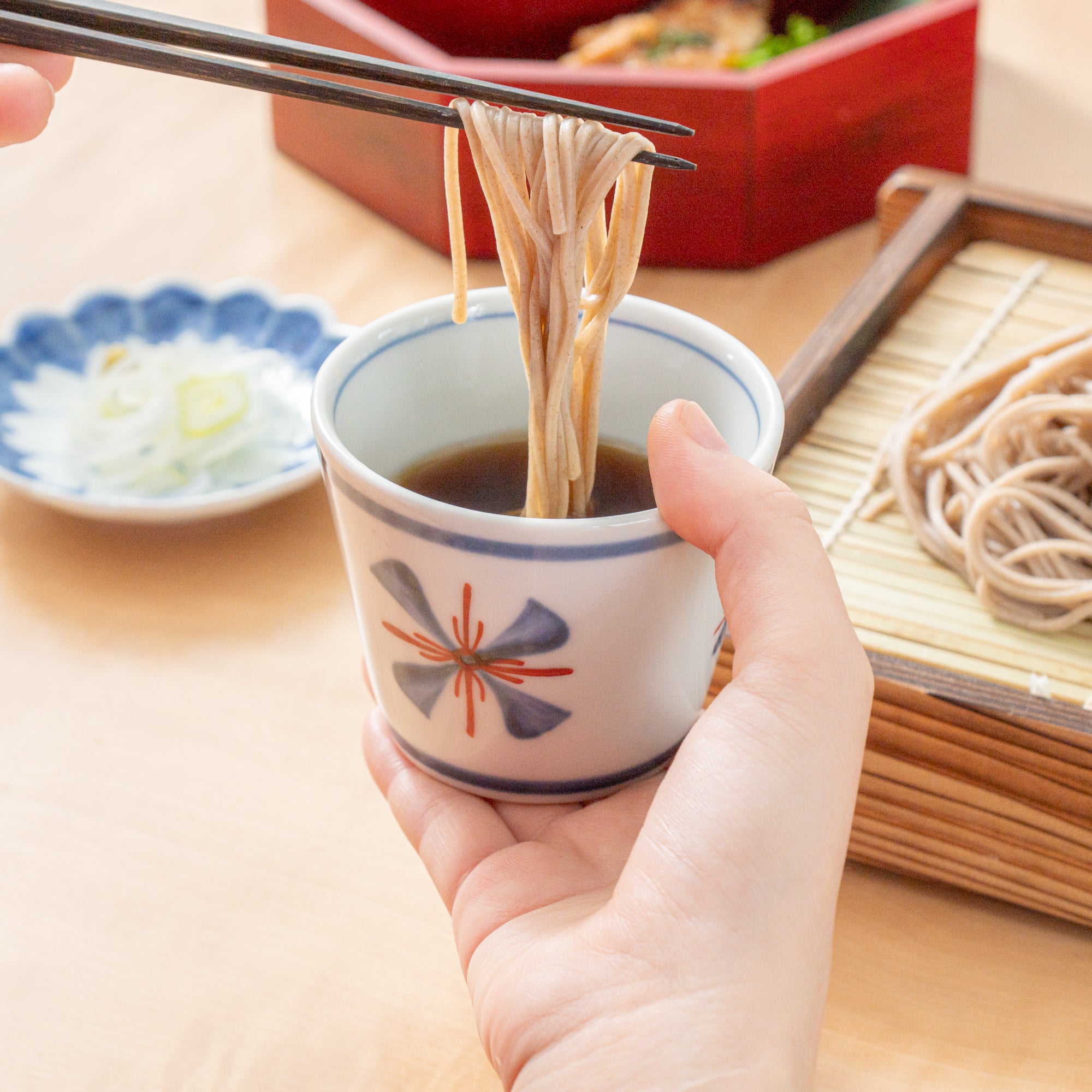 Japanese Four-Petal Flower Soba Choko Cup