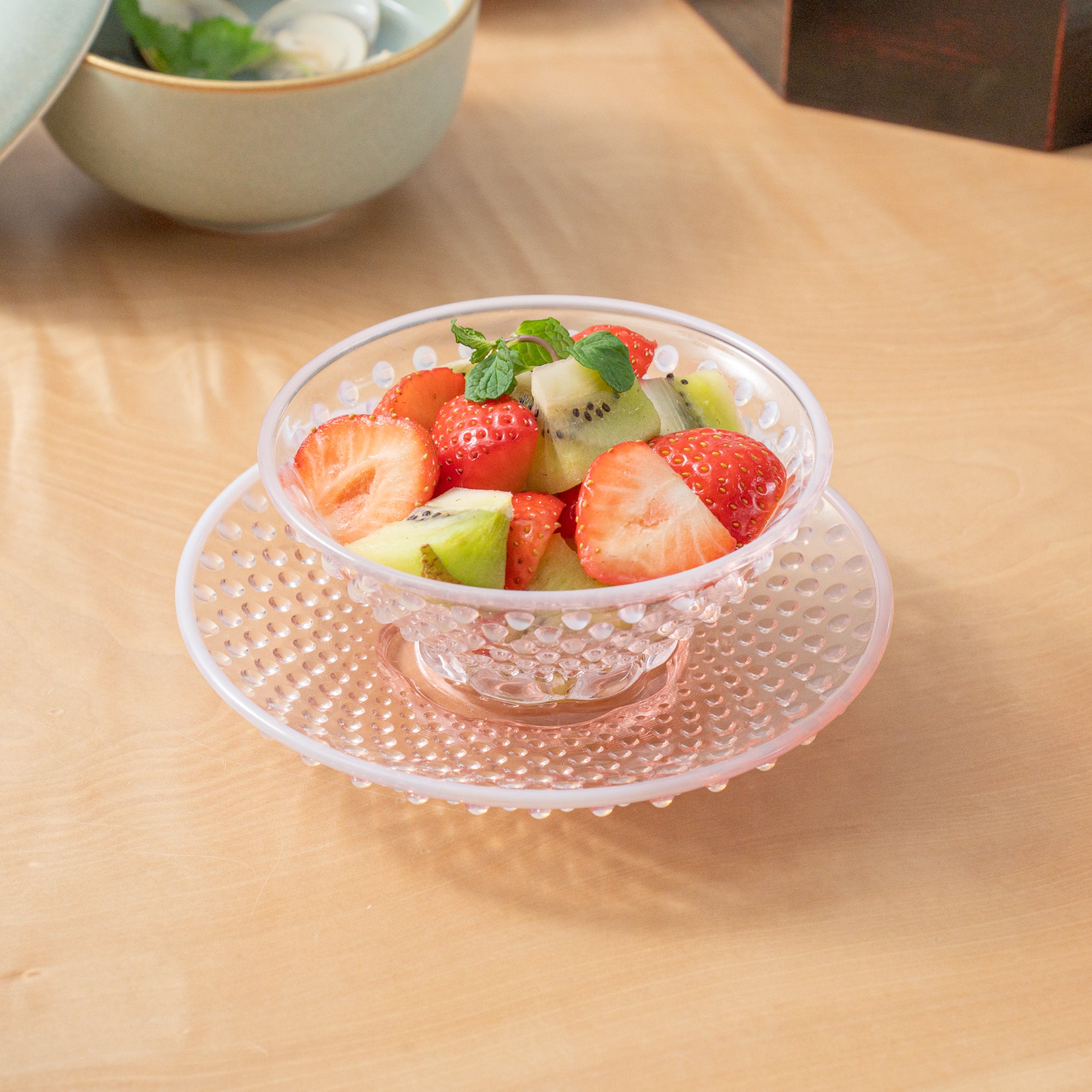 Arare Pattern Edo Glass Kobachi Bowl