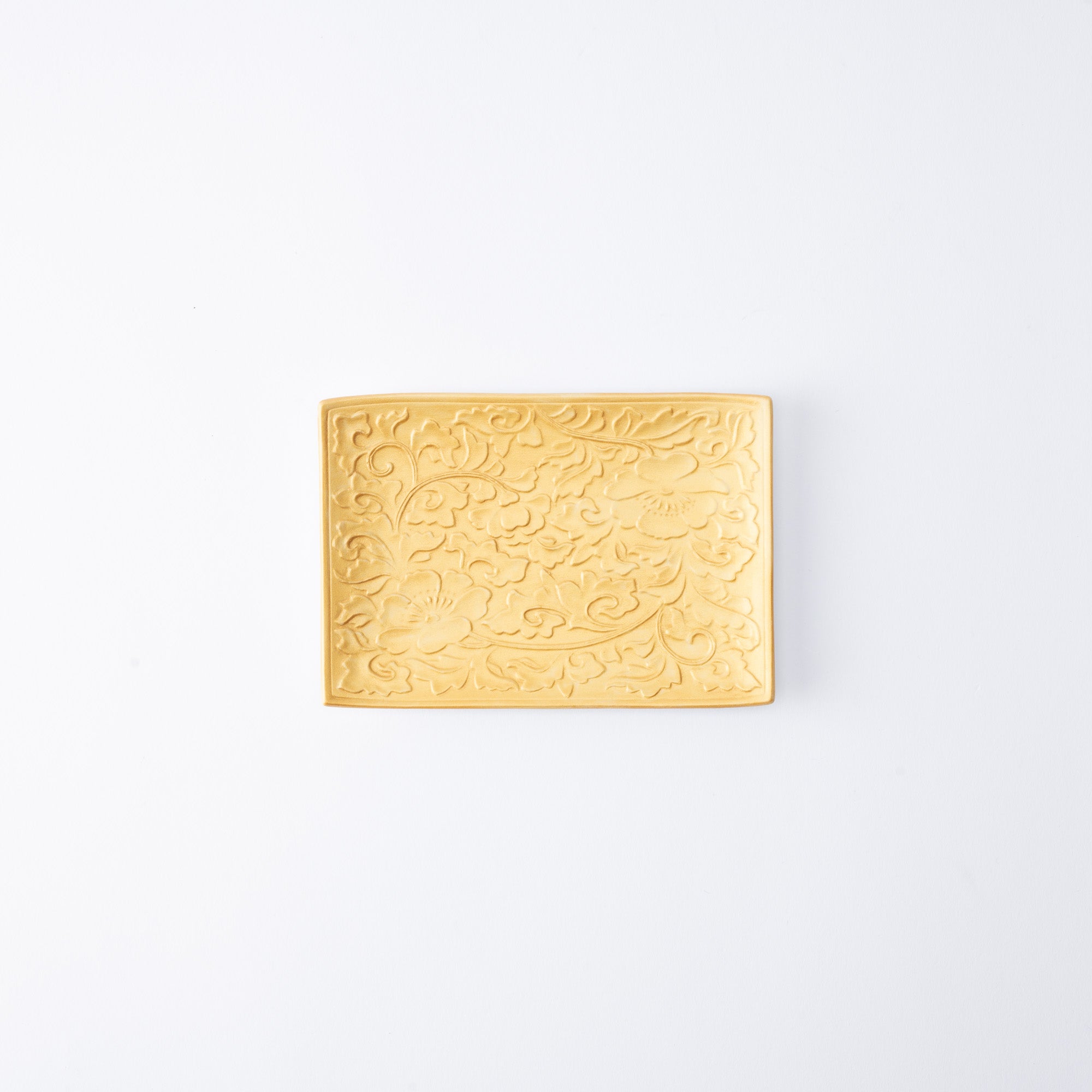 Rectangle Gold Sarasa Pattern Plate