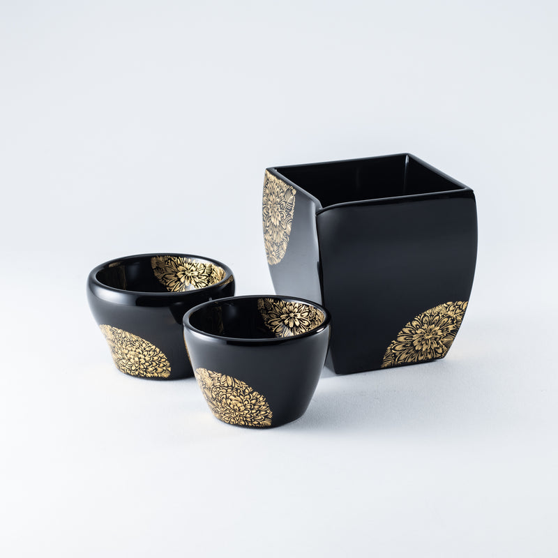 Takade Eiji Moon and Chrysanthemum Sake Set