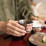 Kousai Kiln Hemp Leaf Hasami Guinomi Sake Cup