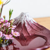 Gingado Red Reverse Mt. Fuji Takaoka Copperware Ikebana Flower Vase