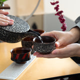 Sinra Nishiki Kagawa Lacquerware Wide Guinomi Sake Cup