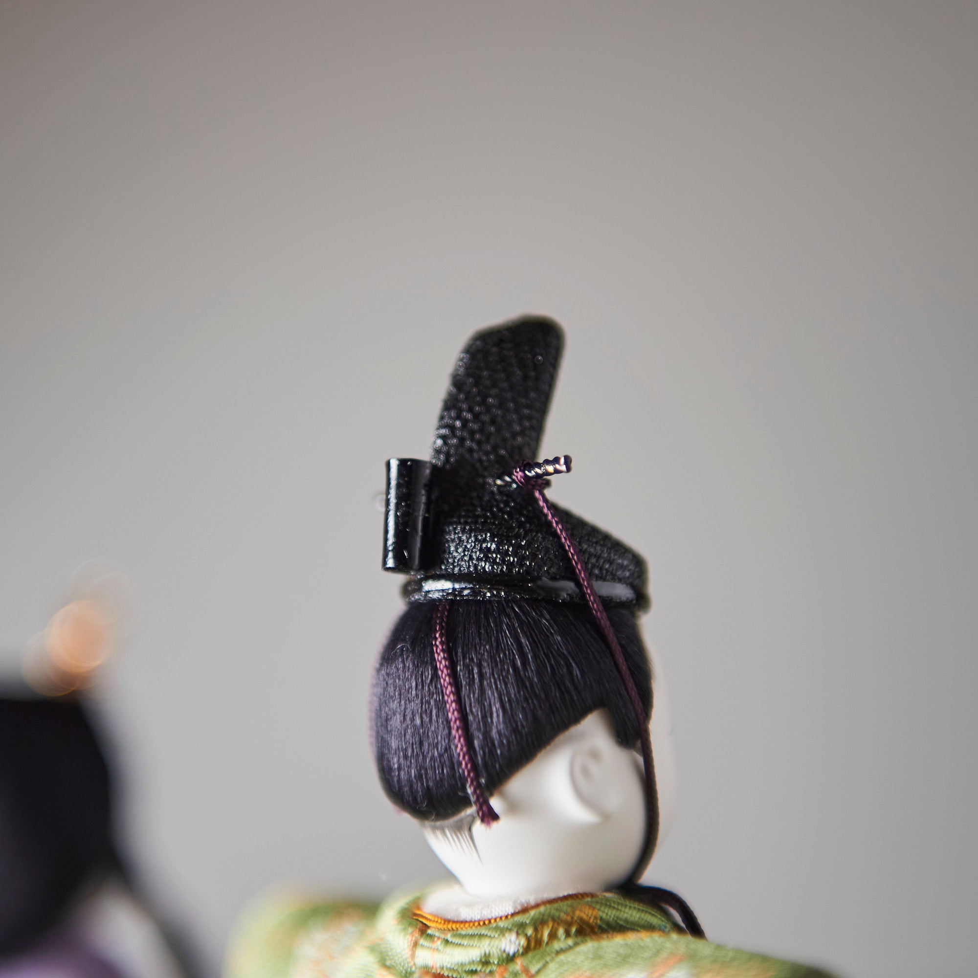 Standing Hina Dolls with Maki-e Plum Blossom Screen