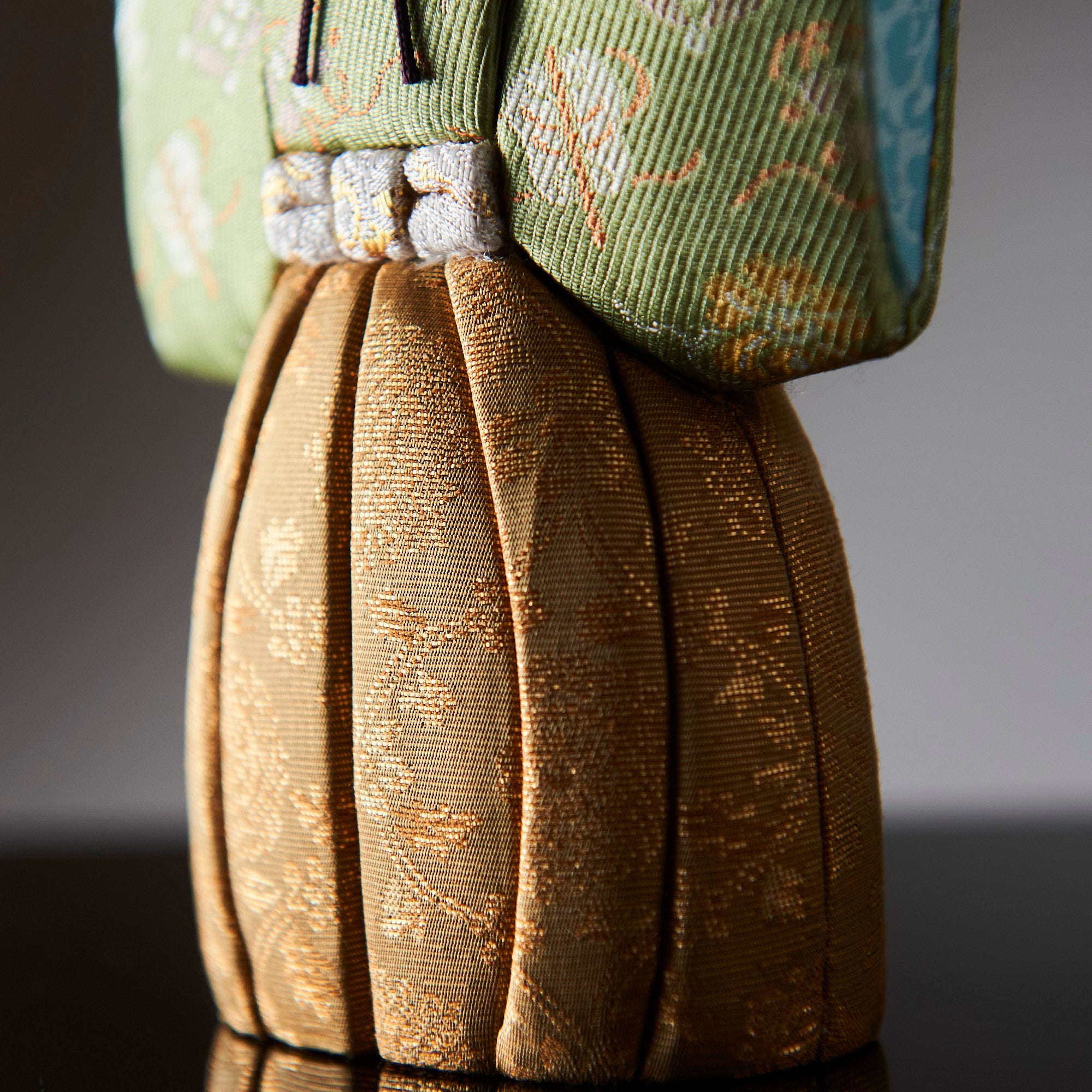 Standing Hina Dolls with Maki-e Plum Blossom Screen