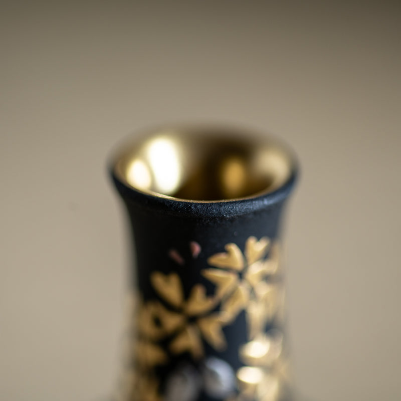 Nakada Kingyoku Morikin Sakura Aochibu Bottle Vase | MUSUBI KILN 