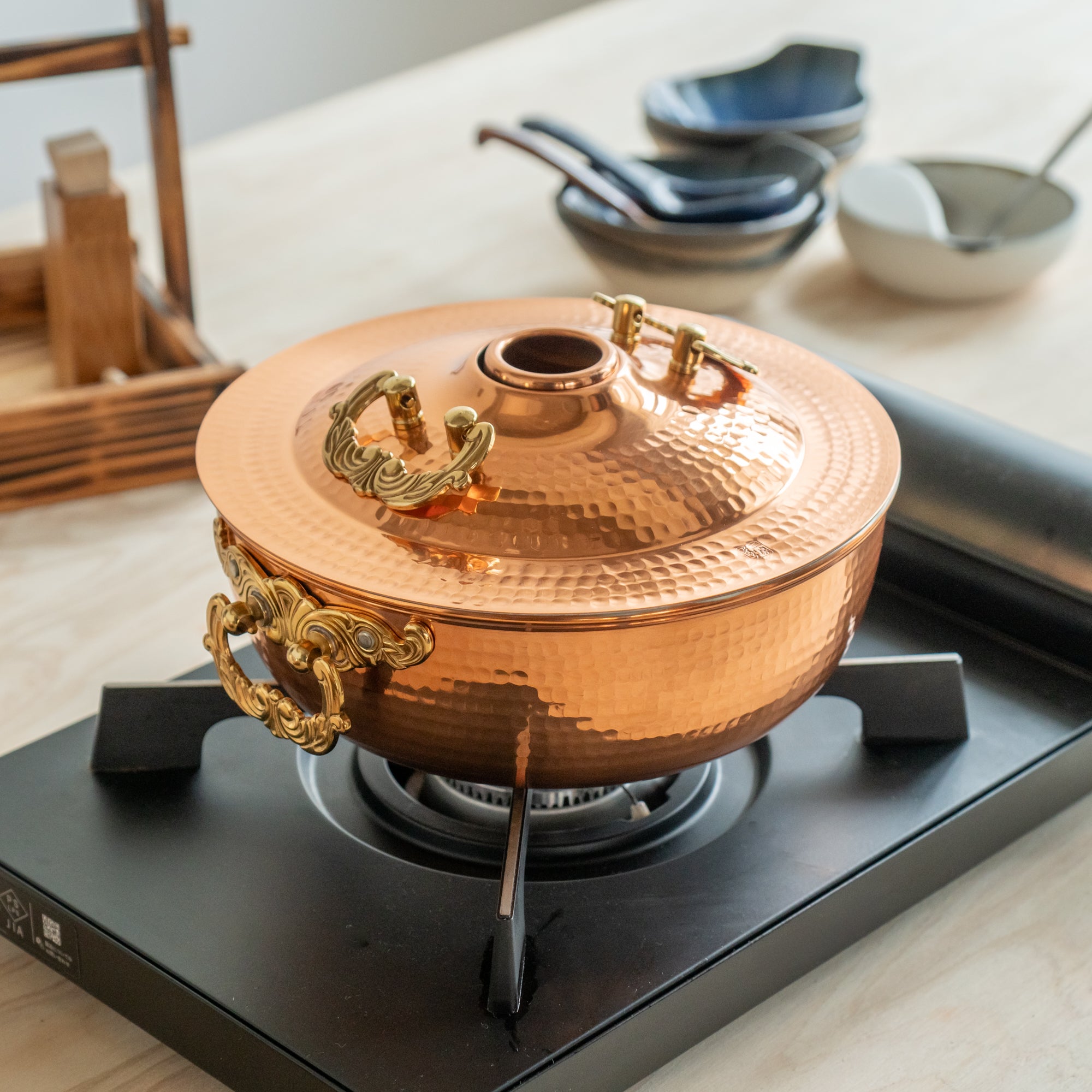 Copper Shabu Shabu Pot with Lid