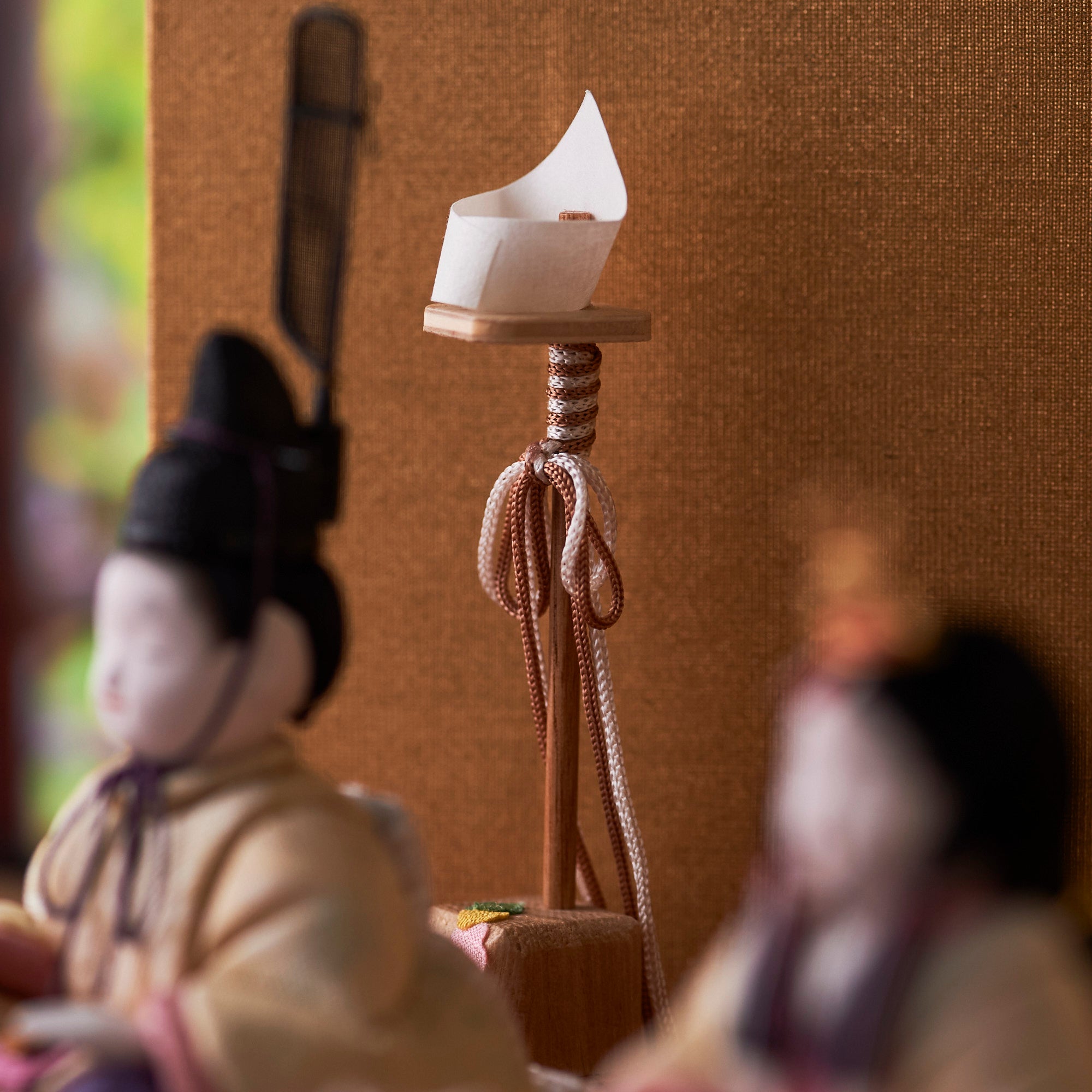 Peony Arabesque Hina Dolls with Golden Folding Screen