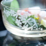 Hirota Weeping Cherry Blossom Edo Kiriko Cut Glass Bowl