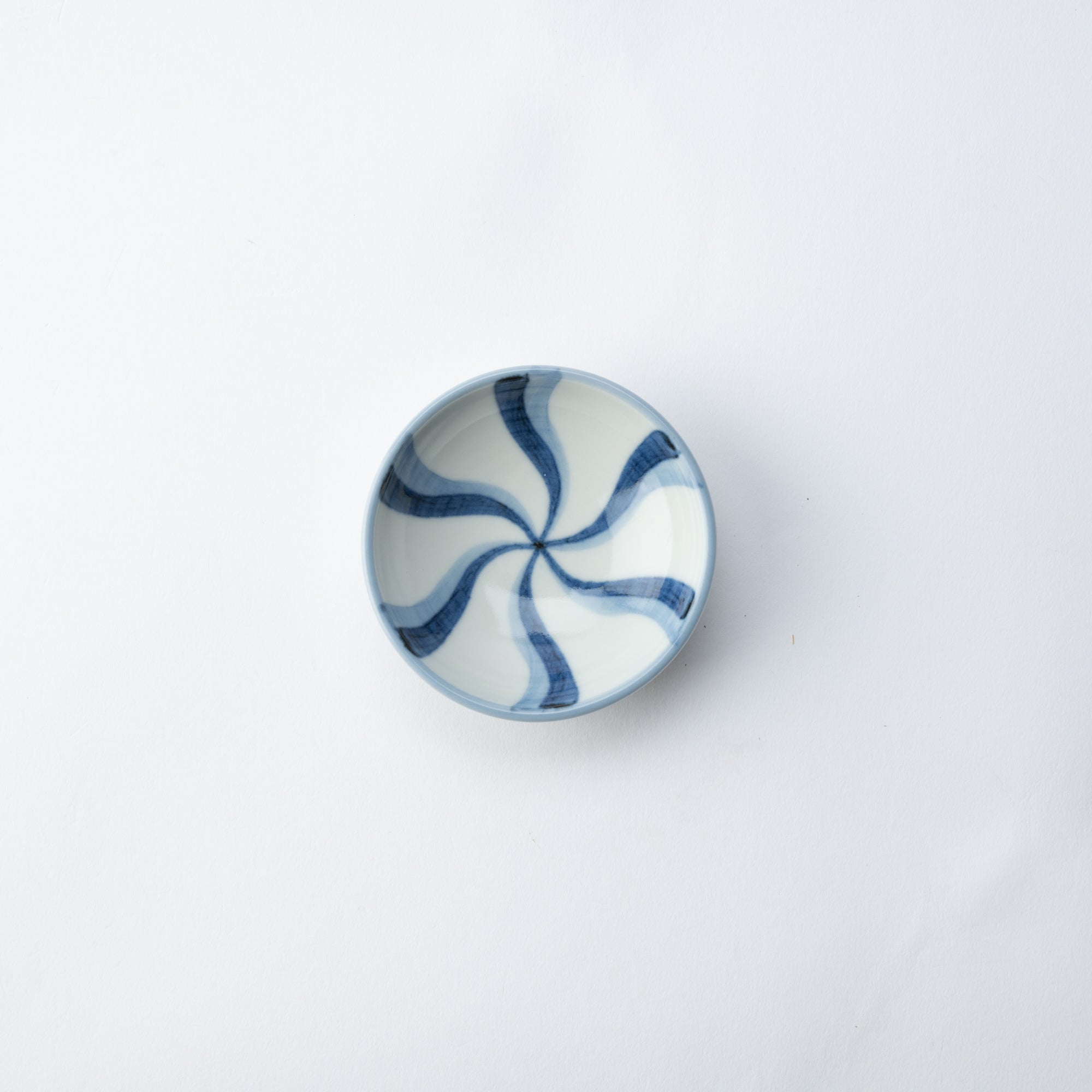 Blue Swirl Pattern Sauce Plate