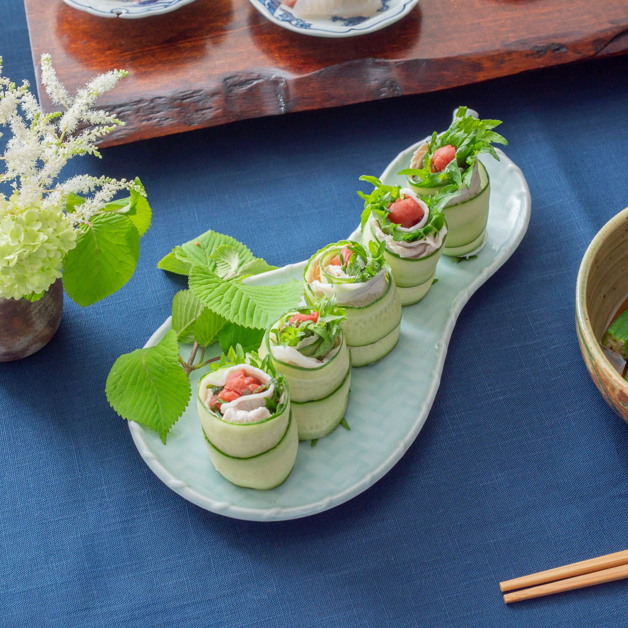 Celadon Gourd Dinner Plate