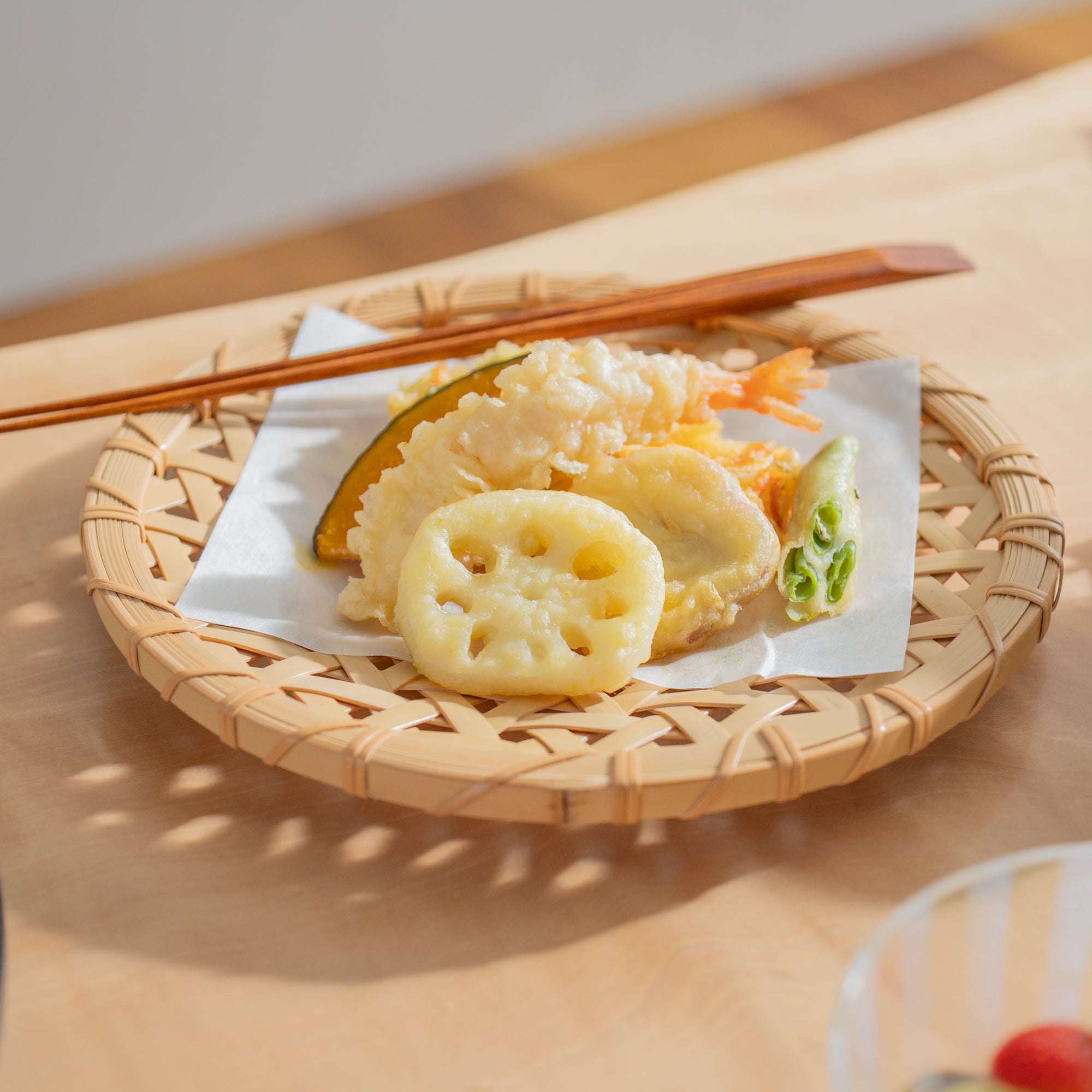 Tortoise-Shell Patterned Bamboo Strainer