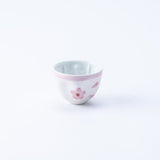 Tasei Kiln Lustrous Pink Sakura Arita Ware Guinomi Sake Cup