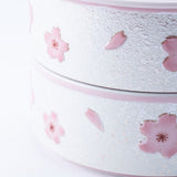 Tasei Kiln Lustrous Pink Sakura Arita Ware Two Tiers Jubako Bento Box