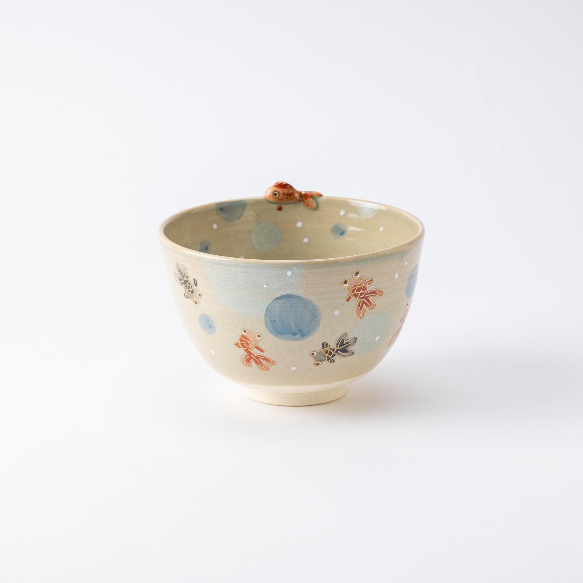 Bubbly Goldfish Matcha Bowl Chawan