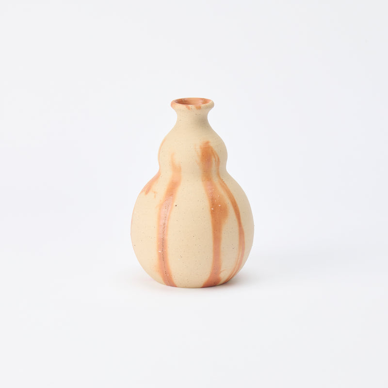 Hozan Kiln Hidasuki Gourd‐shaped Bizen Ware Sake Set