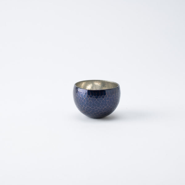 Seigado Indigo Blue Copper Guinomi Sake Cup