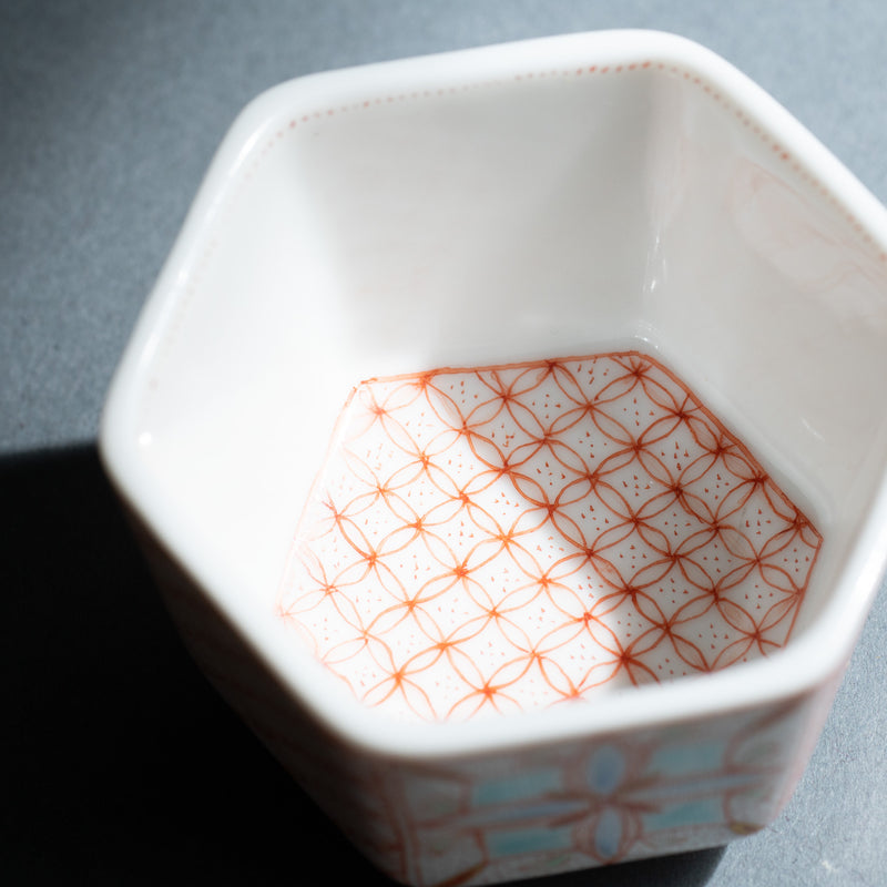 Fukushima Reiko Akae-Saibyo Sarasa Kutani Sake Cup