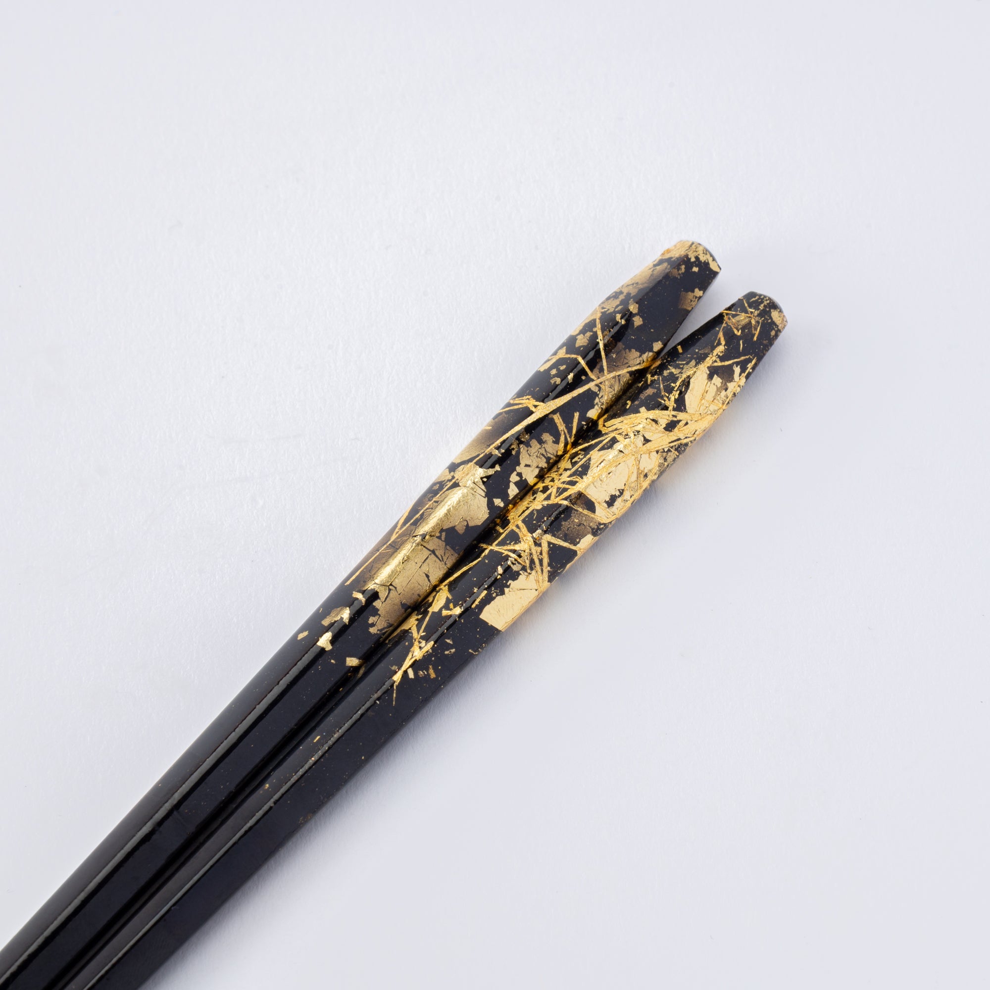 Gold & Silver Leaf Chopsticks Pair Set with Chopstick Rests