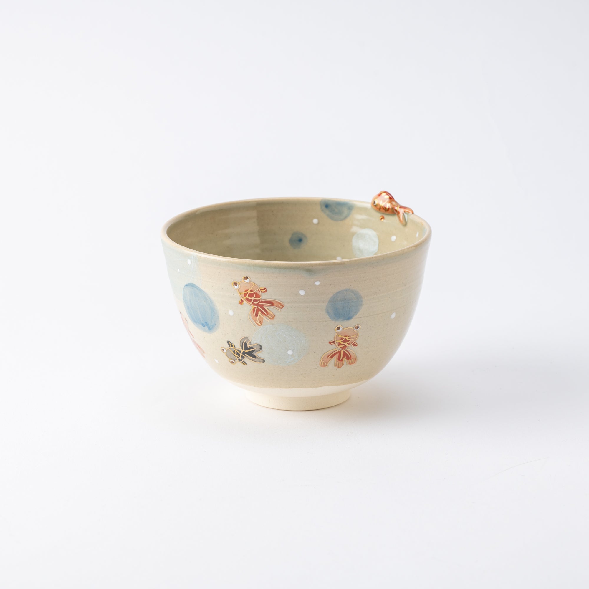 Bubbly Goldfish Matcha Bowl Chawan