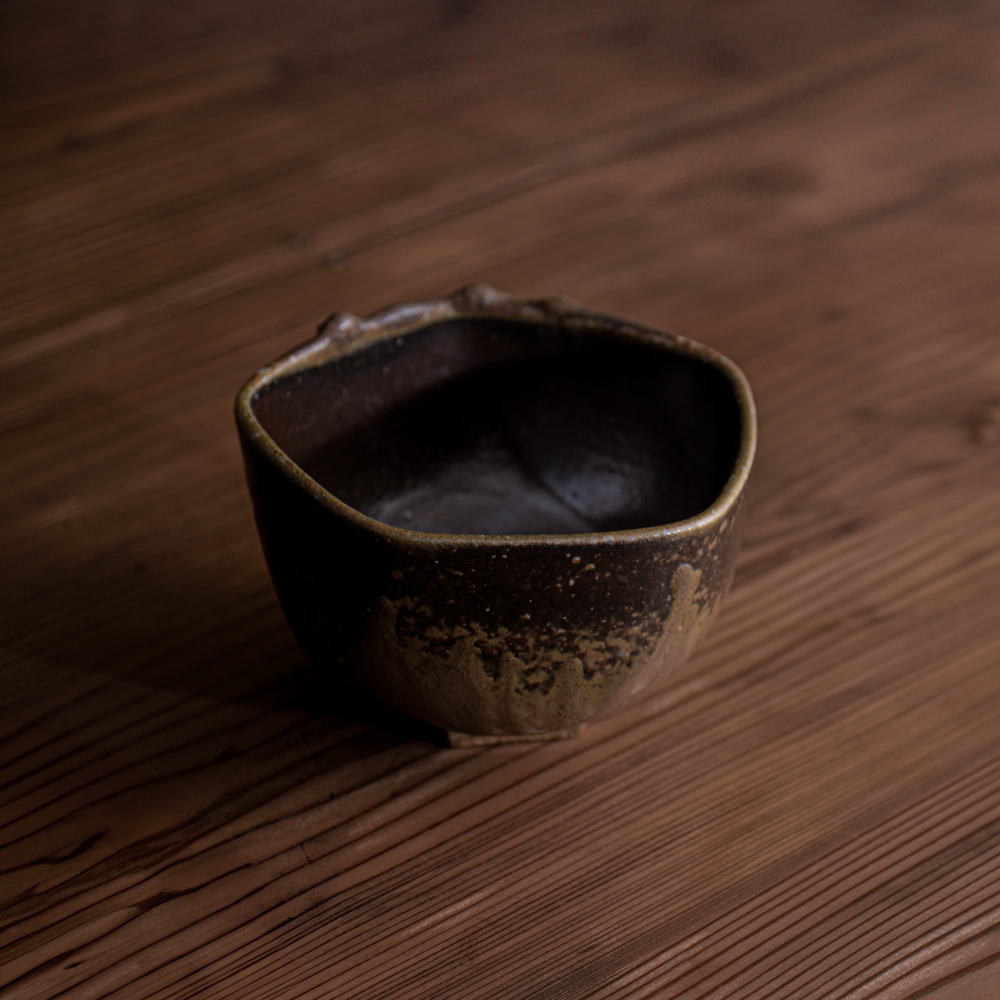 Tamadare Five-Sided Matcha Bowl Chawan