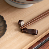 Yatsuyanagi Ribbon Akita Cherry Bark Work Chopstick Rest Set