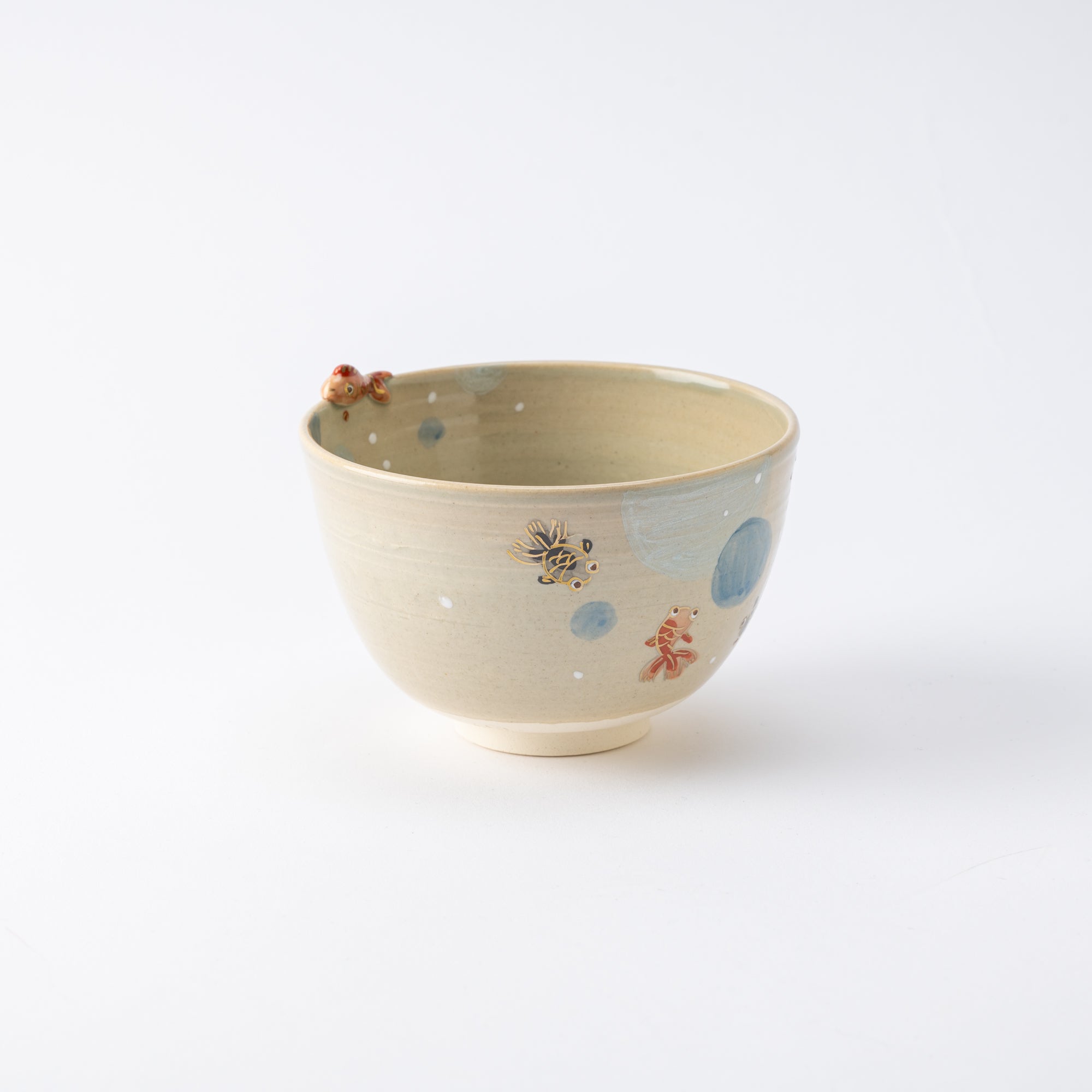 Bubbly Goldfish Matcha Bowl Chawan