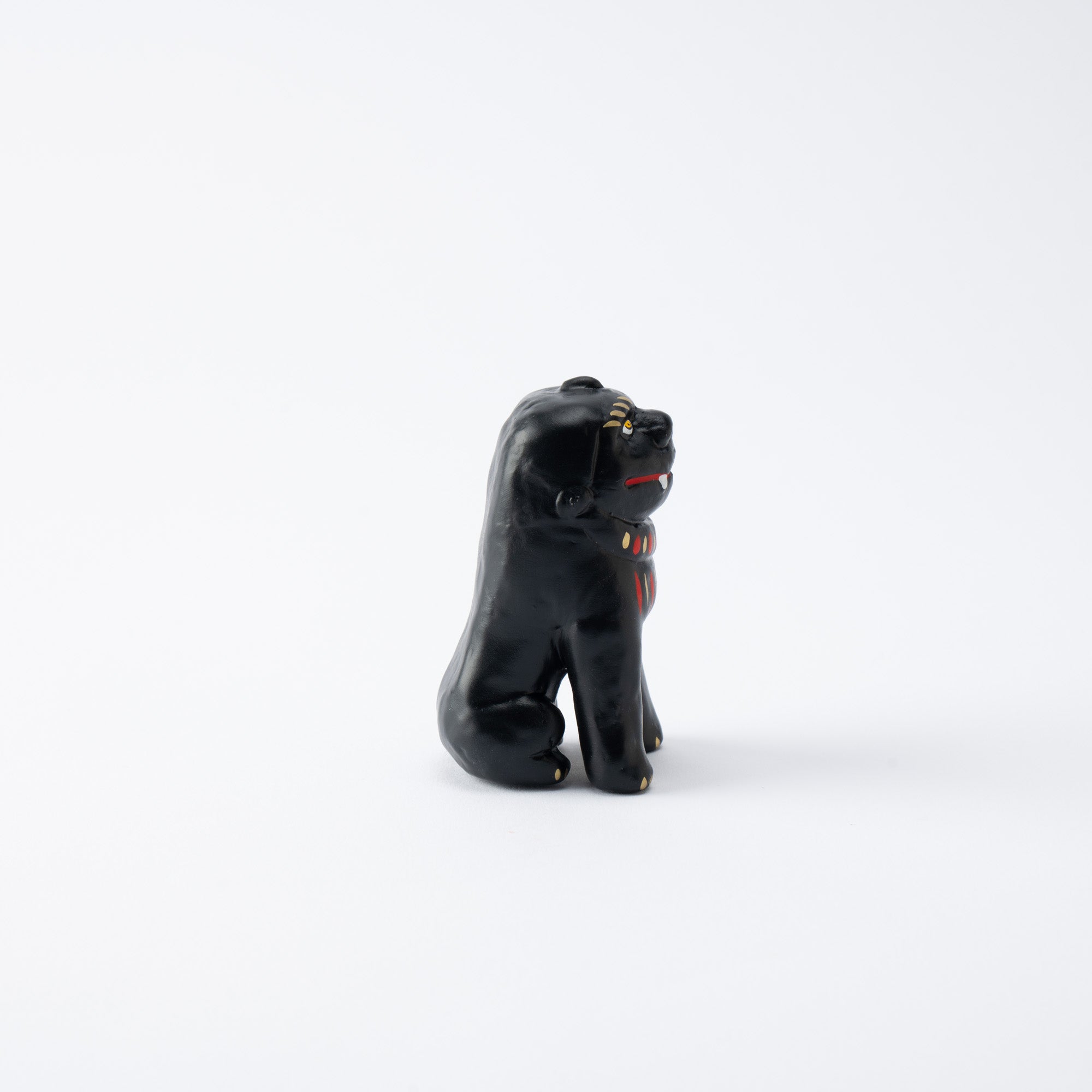 Black Komainu Ungyo Figurine