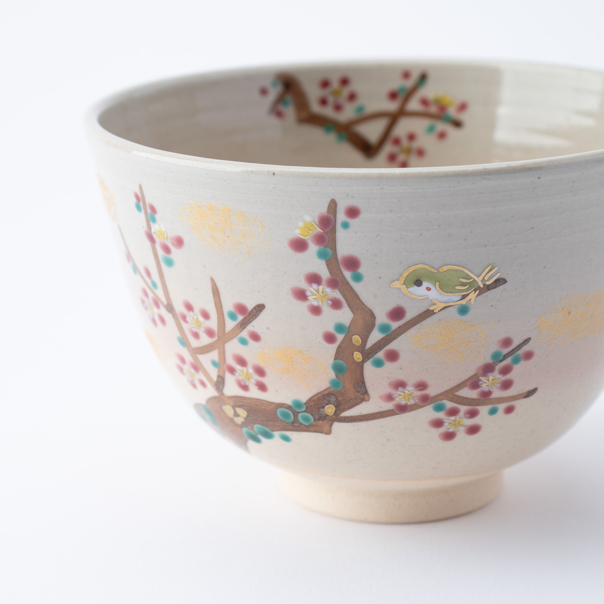 Plum Blossom and Nightingale Matcha Bowl