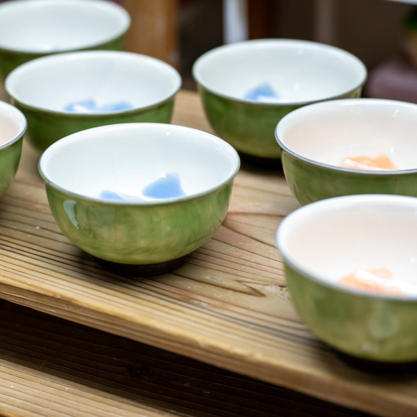 Colorful Floral Japanese Teacup