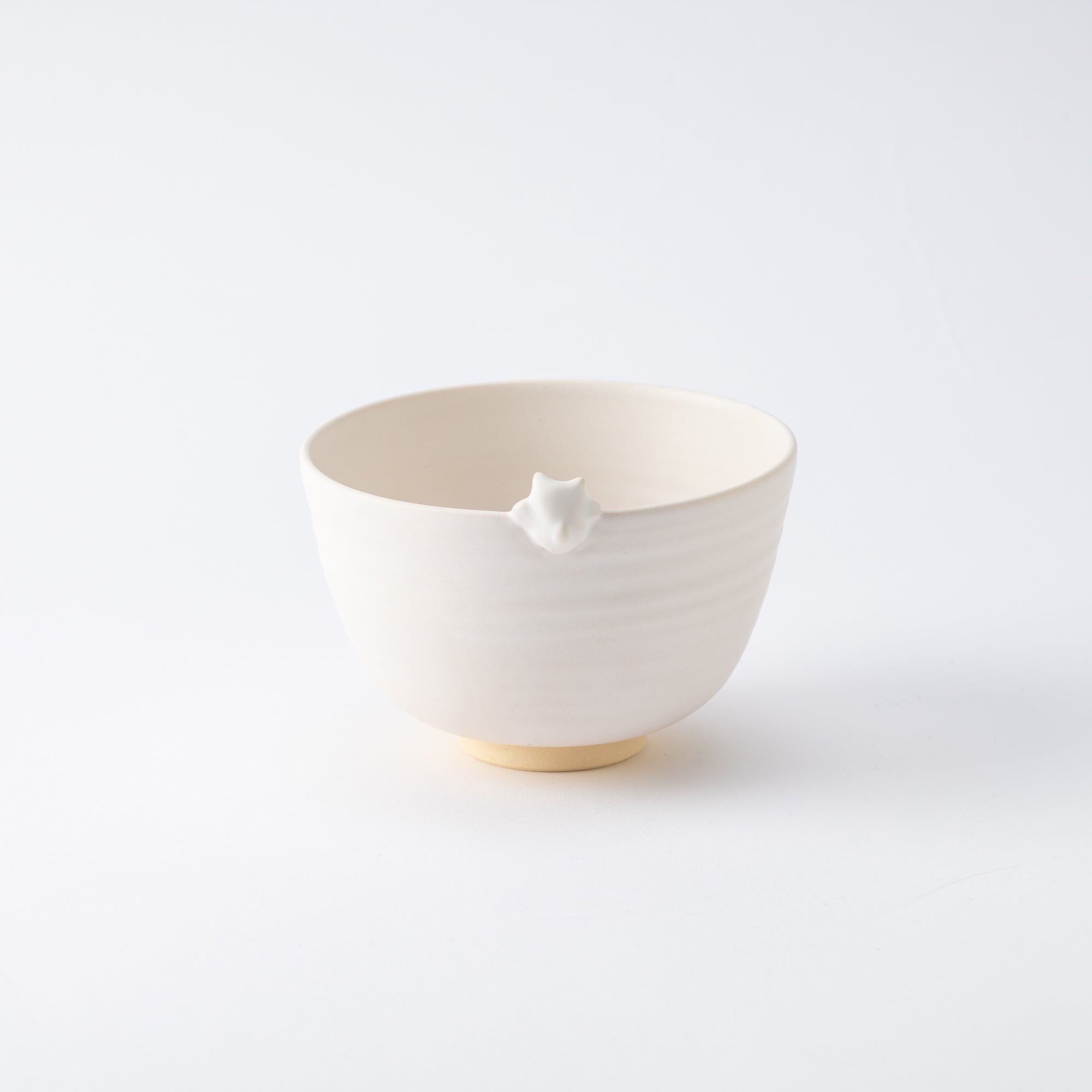 Sakura and Peeking Cat Matcha Bowl Chawan