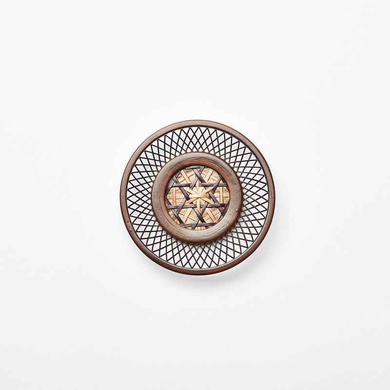 Ginto Suruga Bamboo Basketry Tea Coaster Set