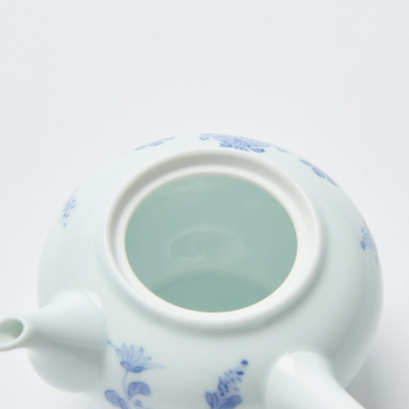 Kakusho Kiln Chrysanthemum and Bush Clover Mikawachi Ware Japanese Teapot 220 ml (7.4 oz)
