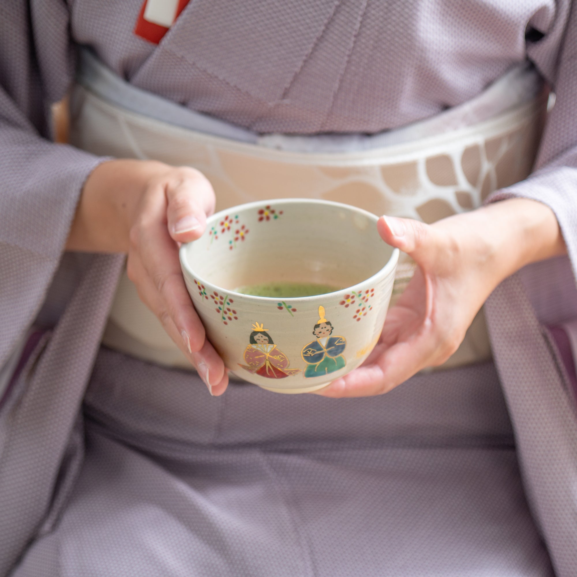 Hinamatsuri Kyo Ware Matcha Bowl