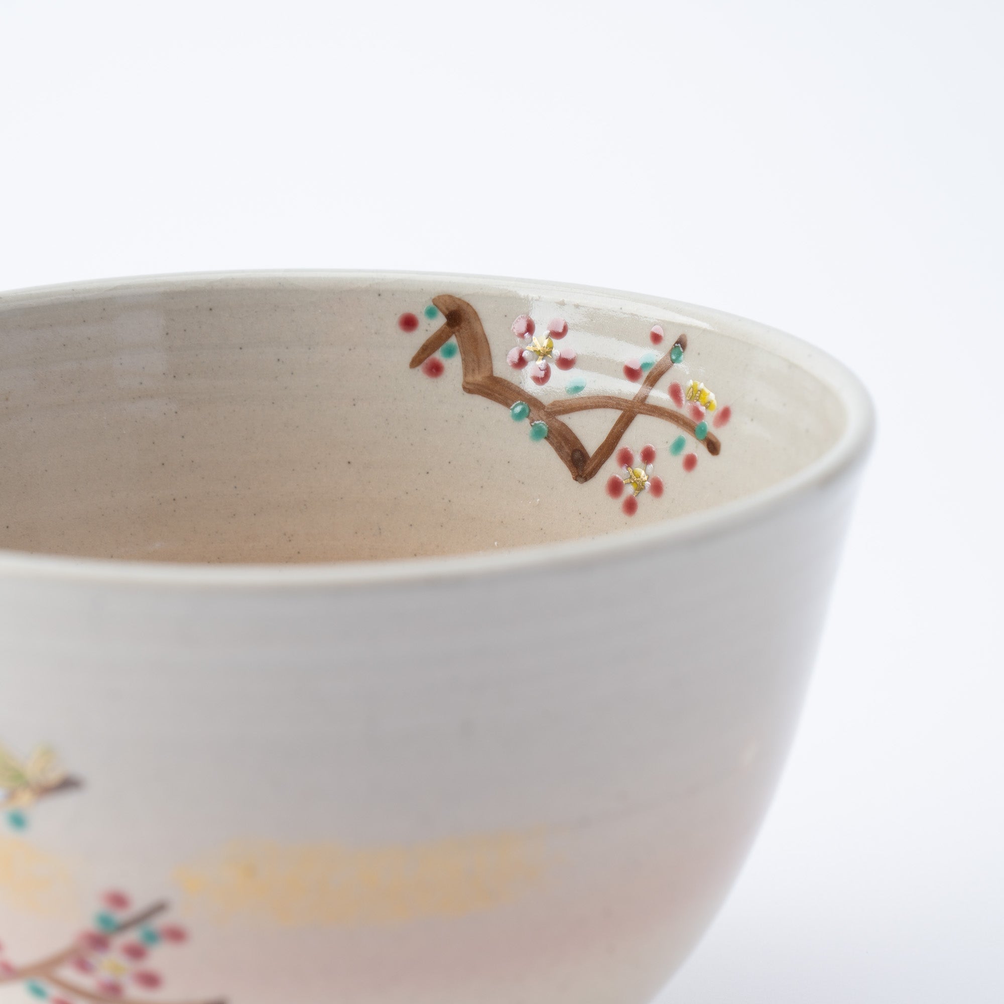 Plum Blossom and Nightingale Matcha Bowl