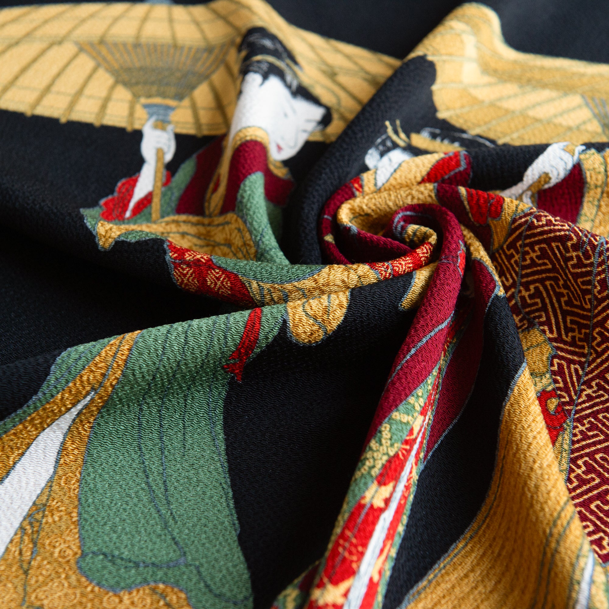 Yugaeri Chirimen Yuzen Furoshiki 27 in