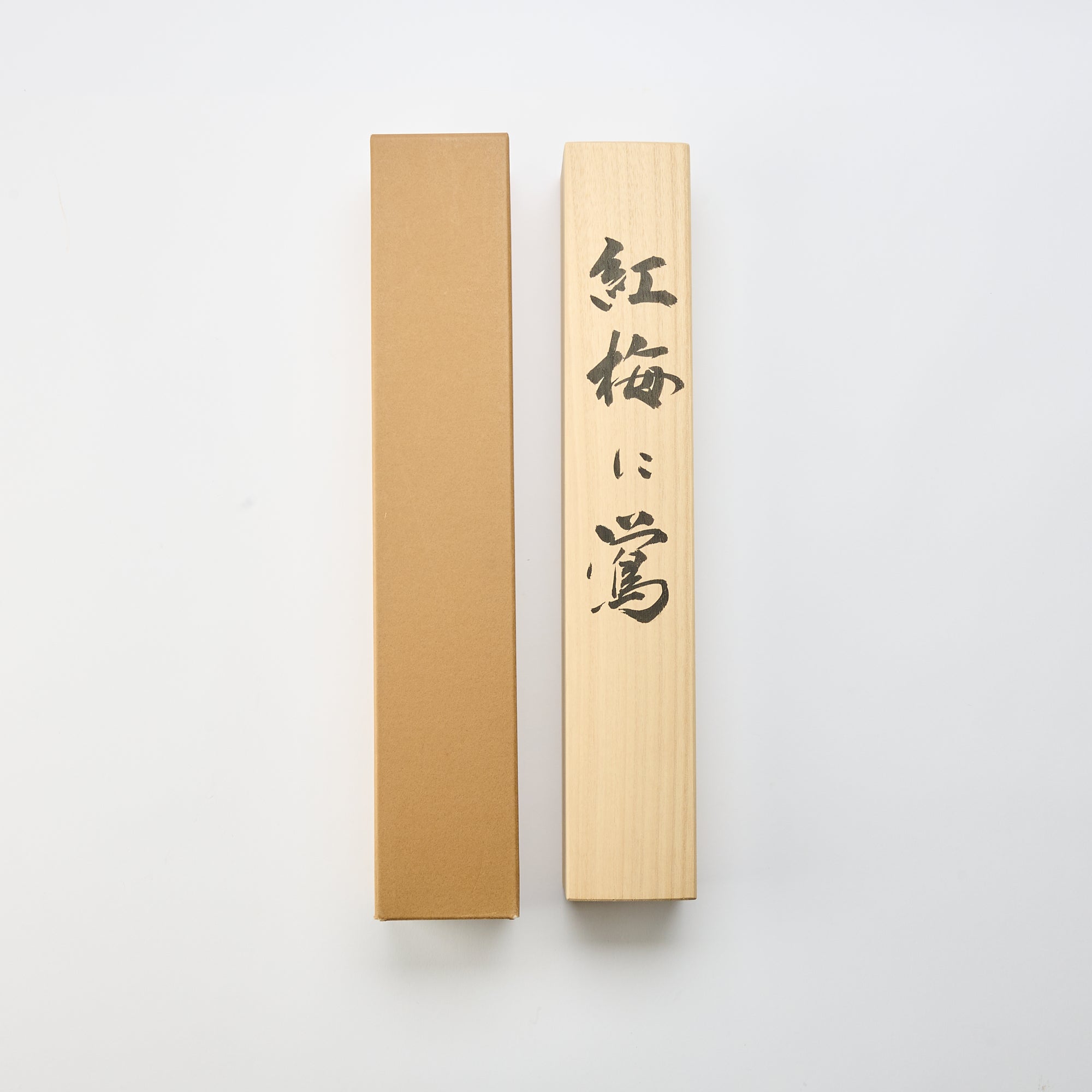 Red Plum Blossoms with Warbler Kakejiku Hanging Scroll