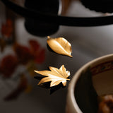 Tsubame Hutlery Gold Camellia Leaf Chopstick Rest