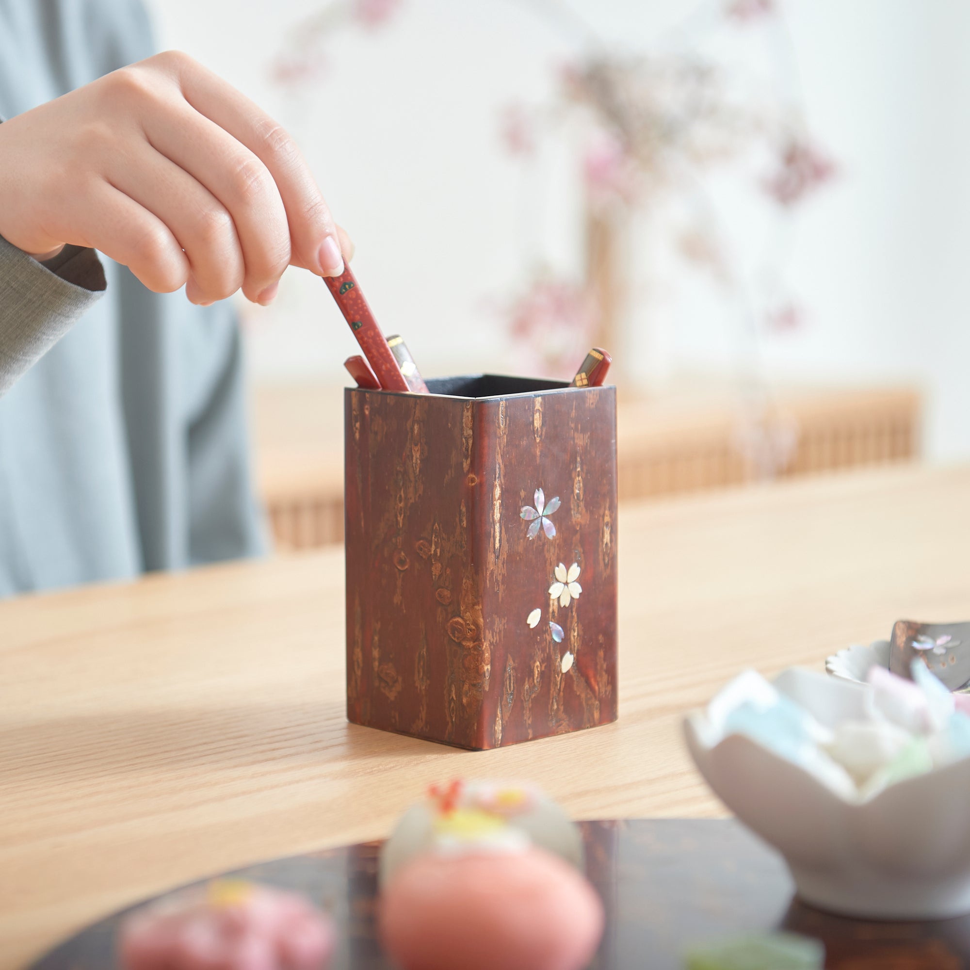 Sakura Shell Inlay Cutlery Stand