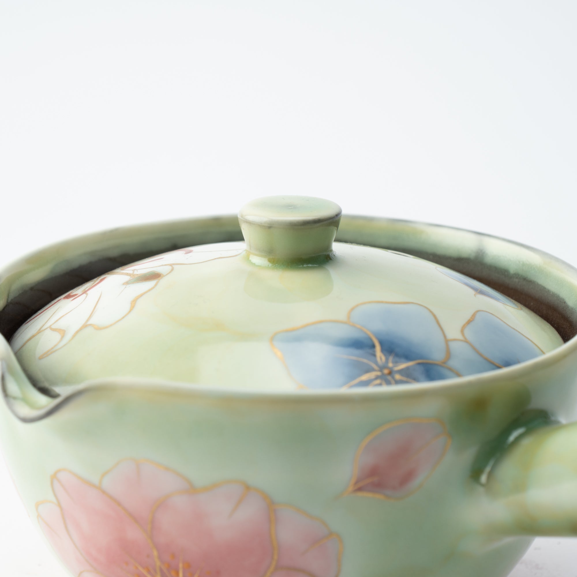 Colorful Floral Japanese Teapot